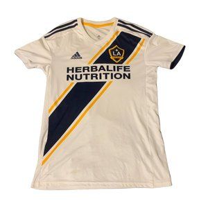 LA Galaxy FC 2018-2019 Jersey Sz M Adidas Climalite MLS Soccer Home Kit Football